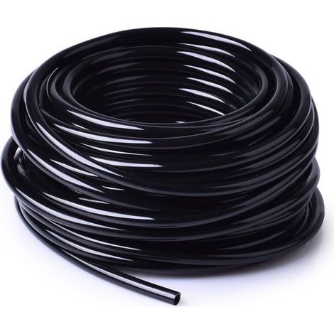 Tuyau d'irrigation goutte à goutte de 15 m, diamètre 4/7 mm, en PVC, avec buse à micro-brumisation et raccord pour plantes à fleurs et pelouse. (1/5)