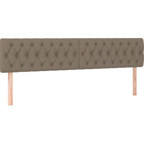 Têtes de lit Taupe 200x7x78/88 cm Tissu (1/5)