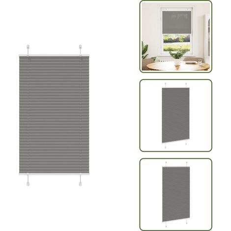 Plissee Anthrazit 75x150 cm Stoffbreite 74,4 cm Polyester - Plissee - Plissees - Faltrollo - Jalousie (1/5)
