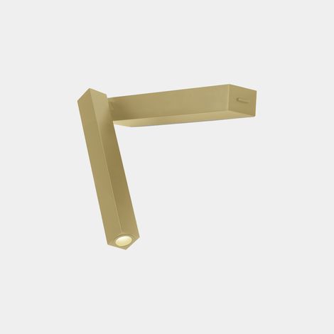 LedsC4 Hall - Luz de lectura LED 3.5W y 150lm con Luz Cálida 2700K. Diámetro 18.2cm. Estructura de Aluminio. Color Oro (1/4)