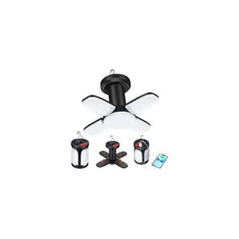 LED Camping Lanterne 4500 mAh Lampe Solaire USB Rechargeable 6 Modes Eclairage 360° Pliant Camping Lumière SOS IPX5 Étanche Camping Lumière Tente Lumière pour Randonnée En Plein Air Lecture [Classe én