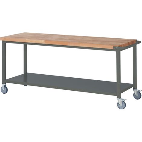 Etabli mobile STIER Premium avec plateau de rangement, lxPxH 2 000x700x880 mm