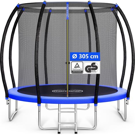 MONZANA® Trampoline 8ft/10ft Trampoline Outdoor Large Trampolines with Internal Safety Net and Ladder, Heavy Duty, Max Load 150kg 330lb Rebounder Trampolines for Adults Family Kids  305 cm