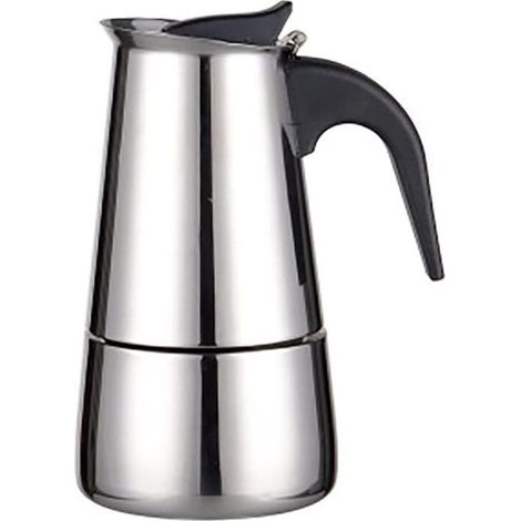 Cafetière italienne Moka inox - 4 tasses,200 ML- Compatible induction, gaz, vitrocéramique (1/5)
