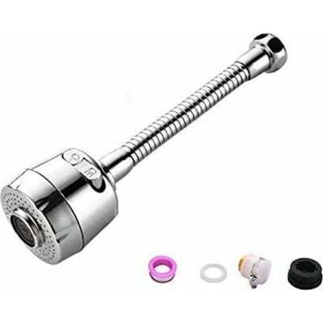 Water-saving tap nozzle, high-quality 360° rotating mobile tap extension, anti-splash, adjustable sink tap nozzle for (1/5)
