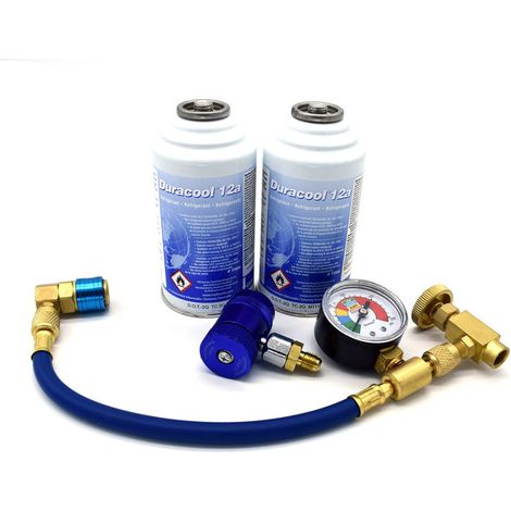 Pack de recharge HFO 1234yf pour climatisation – Économie de 30 à 40% de gaz – Double compatibilité huiles minérale et synthétique – Duracool