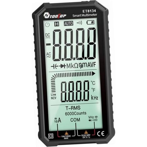 royaluxe -Pc Multimètre plein écran multitest utile voltmètre à continu outils Multimètre digital compt numérique automatique instrument de mesure équipement abdos (1/5)
