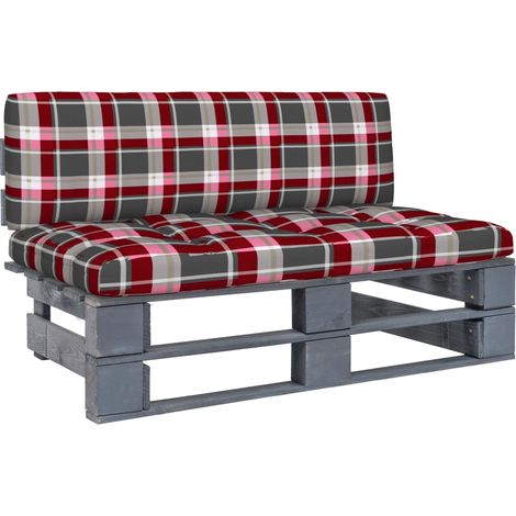 Canapé de jardin Canapé central palette Relax Gris Bois de pin imprégné -BV86001 (1/5)