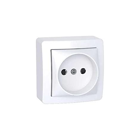 ALRÉA, PRISE DE COURANT 2P CONNEXION RAPIDE AVEC CADRE SAILLIE, BLANC POLAIRE SCHNEIDER ELECTRIC