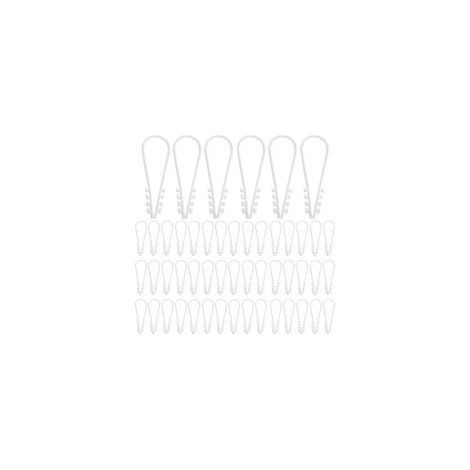 Lot de 100 Cheville à Enfoncer Chevilles Passe-Câble à Enfoncer Pour Câble Clips De Fil Matériel En Plastique Souple Longueur Pour Fixation Béton Brique Blanc