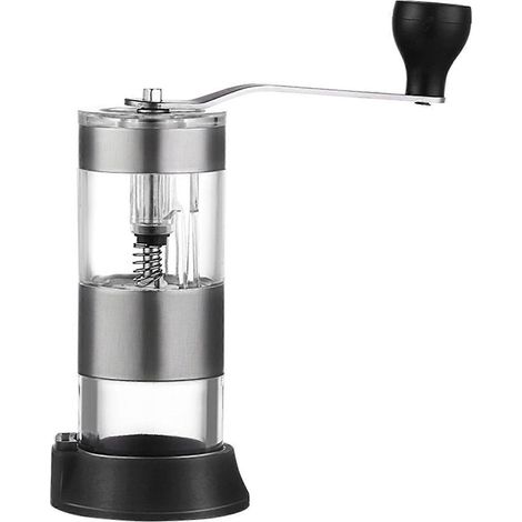 Manuelle Kaffeemühle aus Edelstahl, tragbare Handkaffeemühle (1/5)