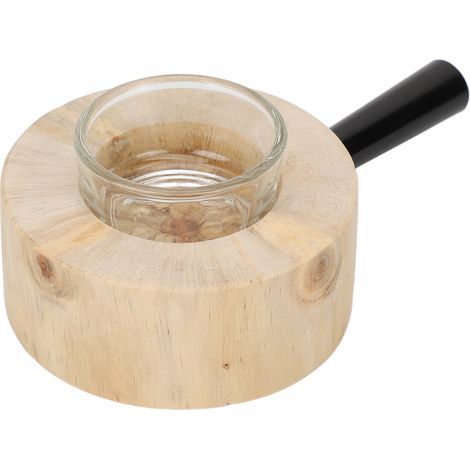 Bougeoir en Bois avec Coupelle Stable, Support de Bougie Décoratif pour Chambre, Fenêtre et Bureau (1/5)