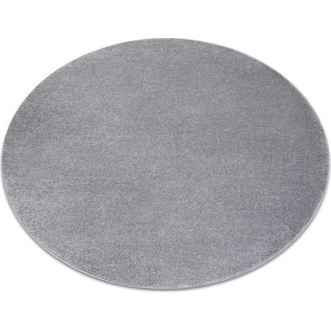 Tappeto SOFTY cerchio un colore grigio grey rotondo 150 cm