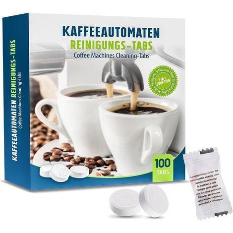 100 Pastilles de Nettoyage 3-en-1 pour Machine à Café Automatique – Formule à l’Oxygène Actif – Compatible avec Siemens EQ Series, Jura, Melitta, Bosch (1/5)