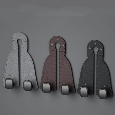 Lot de 3 crochets doubles multifonctions pour dossier de siège de voiture, support de téléphone portable caché, capacité de charge 10 kg (1/5)
