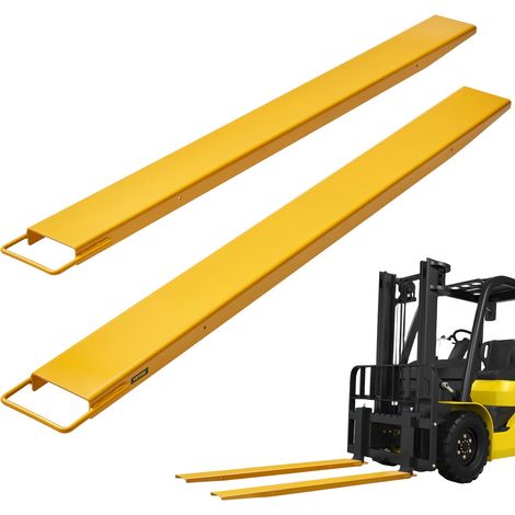 Rallonges de Fourches à Palette 1820x140 mm Extensions de Fourche pour Chariot Élévateur Industriel 1 Paire Acier au Carbone Robuste pour Déplacer et Transporter Charges Volumineux Lourds, Jaune (1/5)