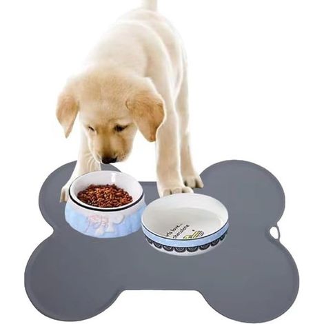 Alfombrilla para comederos de perros，alfombrilla de silicona para comederos de gatos，apta para lavavajillas (1/5)