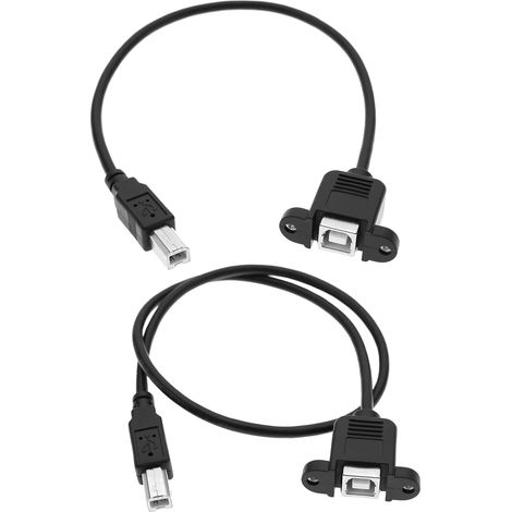 Stück USB 2.0 B Stecker auf B Buchse Kabel, USB 2.0 USB B Stecker auf USB B Buchse Einbau-Verlängerungskabel, Zubehör für Modems, Drucker, Scanner (1/5)