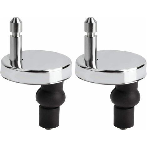 Lot de fixation abattant wc universels pour abattant de WC-Compatible avec la plupart des sièges de WC standards avec système d'abaissement automatique-Facile à installer (1/5)