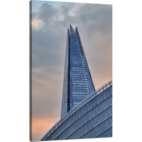 Leinwandgemälde Architekturperspektive Wolkenkratzer 70x120 cm