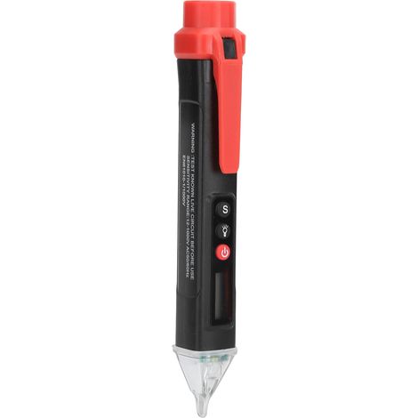 Digitaler Stift-Induktionsspannungsprüfer mit akustischem und optischem Alarm, 12–1000 V, Digitalanzeige (1/5)