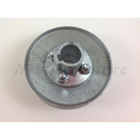 Polea para cuchilla de tractor de césped T102 ALKO 456527 115mm garganta V 75mm agujero de llave (1/4)