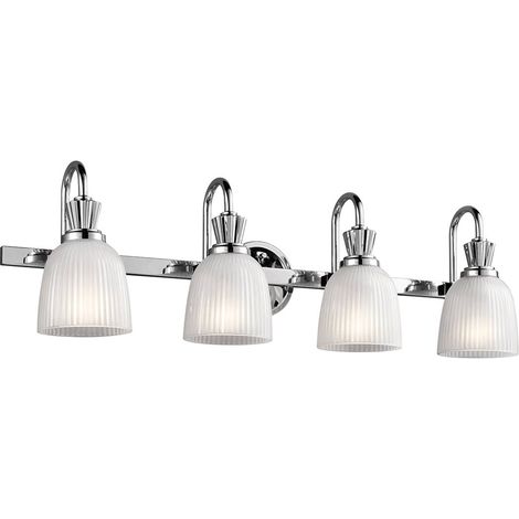 Elstead Cora - Applique murale à 4 ampoules pour salle de bain, chrome poli IP44, G9 (1/5)
