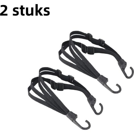 sangle de fixation en caoutchouc sangle multifonctionnelle pour casque et bagages cordon élastique pour motos élastique et résistante 60 cm noire 2 parties (1/5)