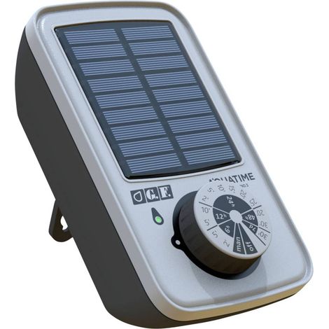 programmatore d'irrigazione solare g.f. "aquatime solar uno.3 kit20" con 13 programmi per 20 vasi (1/5)