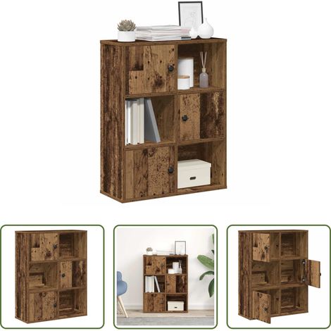 Bücherregal Holz - Bücherregal Altholz-Optik 60x24x76,5 cm Holzwerkstoff (1/5)
