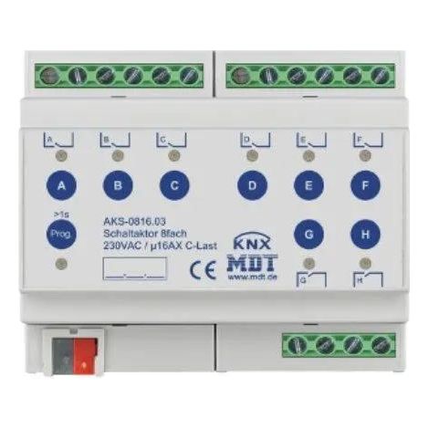 MDT AKS-0816.03 Actuador de conmutación KNX 8 salidas