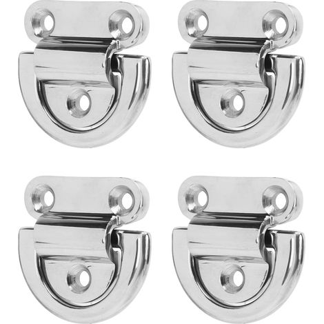 4 Ensembles d'Attaches Rapides en D en Acier Inoxydable 316 pour Marine 8MM avec Boucles Pliantes Résistantes (1/5)