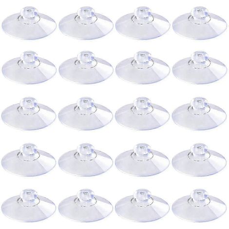 Lot de 20 ventouses transparentes en PVC de 4,5 cm (1,8 pouce) sans crochets pour la maison et le rangement hwy (1/5)