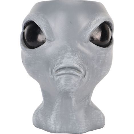 Pot de Fleur Extra-terrestre Mignon avec Grands Yeux - Cache-pot Résine pour Succulentes, Intérieur et Extérieur