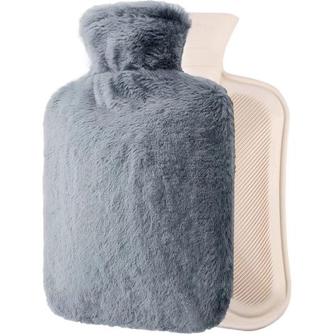 Bouteille isotherme de 1,8 L avec couvercle blanc, grande bouteille d'eau pour enfants, idéale pour les nuits d'hiver. (1/4)