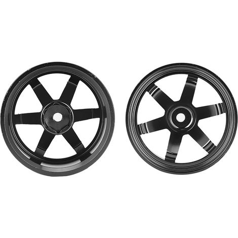 Jantes noires 5 branches en alliage pour voitures RC 1/10, accessoires de dérive et compétition. (1/5)