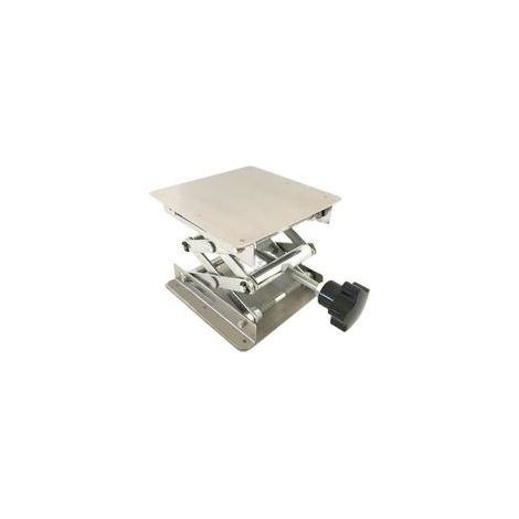 Table Élévatrice de Laboratoire, Table de Levage Plate-Forme de Laboratoire en Acier Inoxydable, 100 x 100mm, Hauteur de Levage Extensible de 45 à 150mm, Poids de Support 5 KG