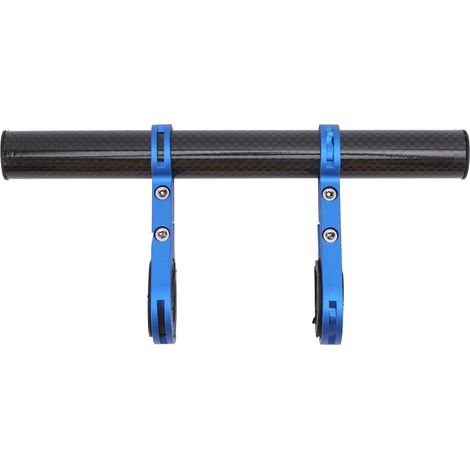 20 cm Carbonrohr-Fahrradlenkerverlängerungshalterung, Fahrradscheinwerferhalterung, Lenkerständer, Blau, 20 cm (1/5)