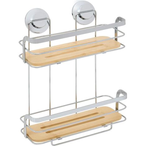 Étagère de Douche 2 Niveaux "Venterra" 35cm Naturel (1/2)