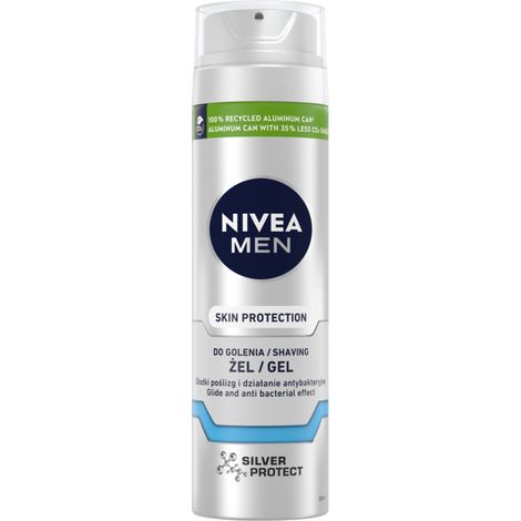 Gel da barba Nivea Men Skin Protection Silver Protect 200 ml