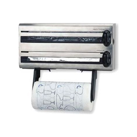 Porte-rouleau de cuisine triple en acier inoxydable Lacor 60701