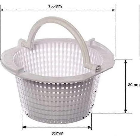 Panier d'écumoire de filtre de piscine de 12 pouces avec maille fine pour recueillir les débris. (1/3)