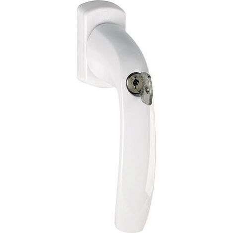 Poignée de fenêtre NY 0810S/U10 TBT1 Aluminium F9016/Blanc de circulation 32 mm fermeture (1/3)