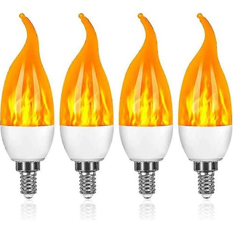 Ampoule LED Axh effet flamme 2W E14, ampoules à intensité variable pour la maison, le jardin, les fêtes, Halloween et Noël. (1/5)