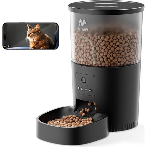 IMIPAW Distributeur de Croquettes Automatique avec Caméra 1080P WiFi 5G (1/5)