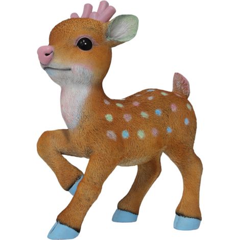 Figur Rehkitz groß, Polyresin 72 x 55 x 20 cm pastell Dekofigur