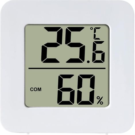 Kleines digitales Hygrometer/Thermometer für den Innenbereich, Temperatur- und Feuchtigkeitsmesser für mehr Komfort im Homeoffice (1/4)