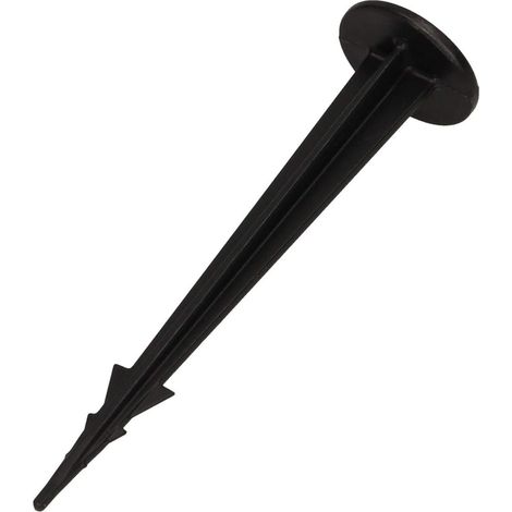 Lot de 100 piquets d'ancrage pour Le Jardin - en Plastique résistant aux UV - Longueur : 120 mm - Inoxydable - Tête Plate pour Plus de stabilité et de Maintien
