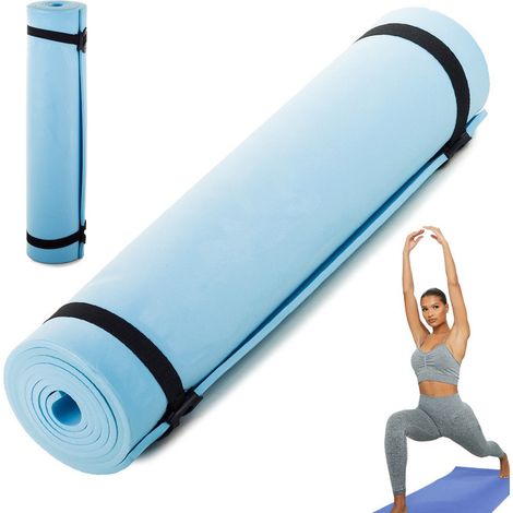 Tapis d'exercice karimata yoga f bleu