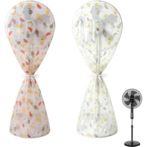 Lot de 2 Housses Anti-Poussière pour Ventilateur sur Pied – Protection Rond pour Ventilateur Électrique – Housse de Protection Lavable en PEVA – Protecteur de Ventilateur de Sol (1/5)
